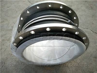 大口徑雙球體襯四氟<a href=http://www.hxcredit.cn target=_blank class=infotextkey>橡膠軟接頭</a>